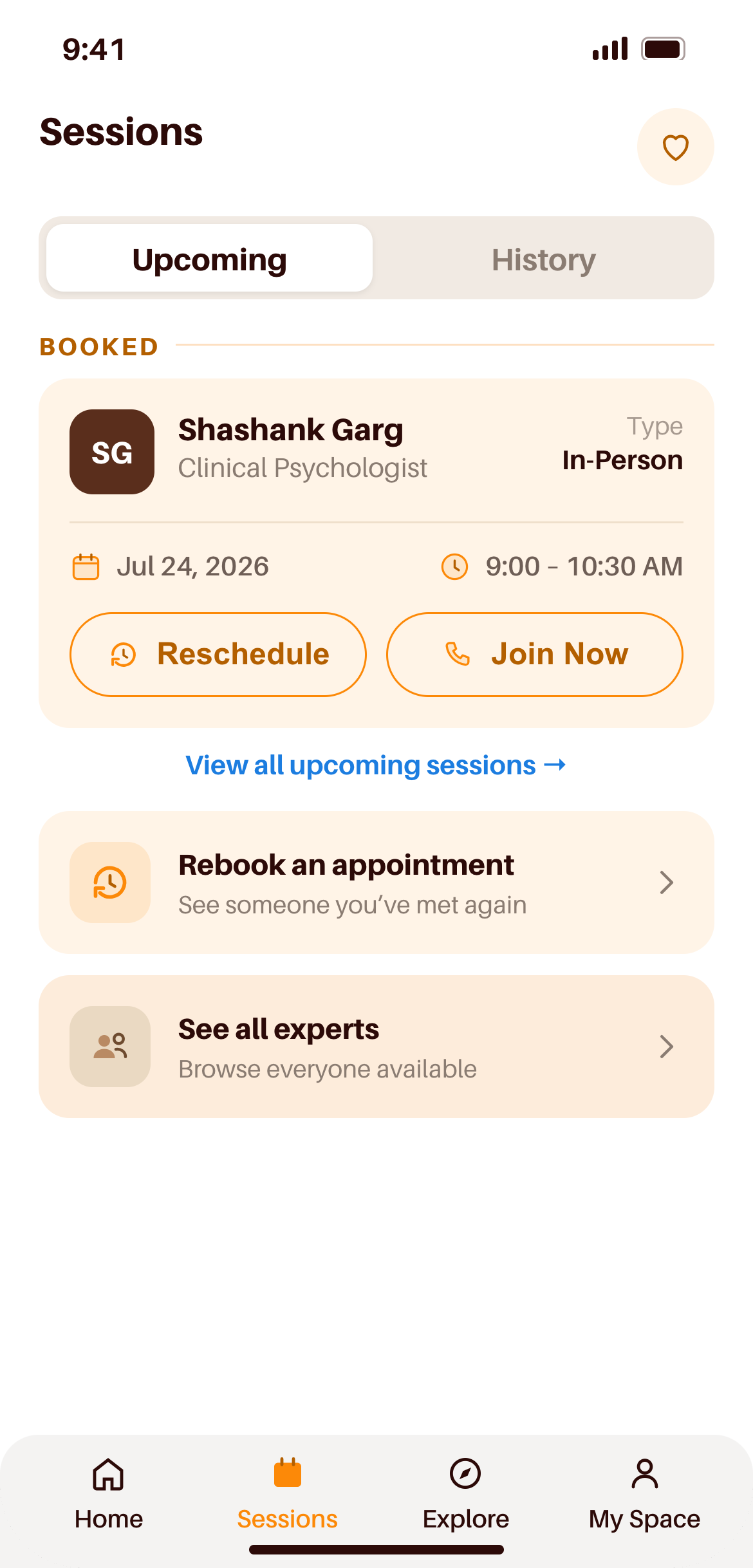 Sessions hub